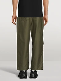 Pleat-Front Loose Pants