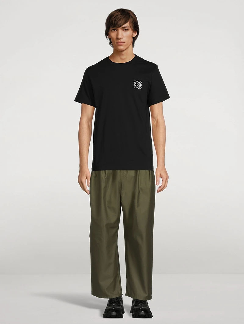Pleat-Front Loose Pants
