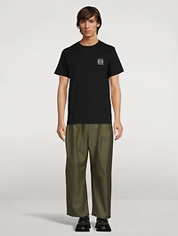 Pleat-Front Loose Pants