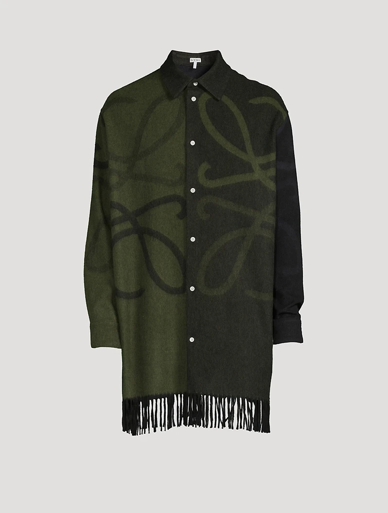 Cashmere And Wool Anagram Blanket Overshirt