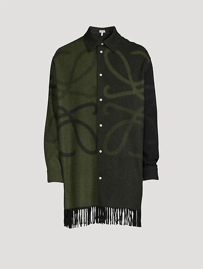 Cashmere And Wool Anagram Blanket Overshirt