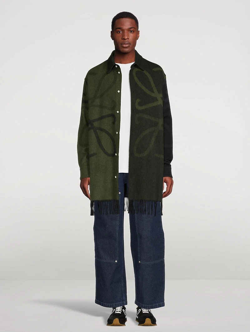 Cashmere And Wool Anagram Blanket Overshirt