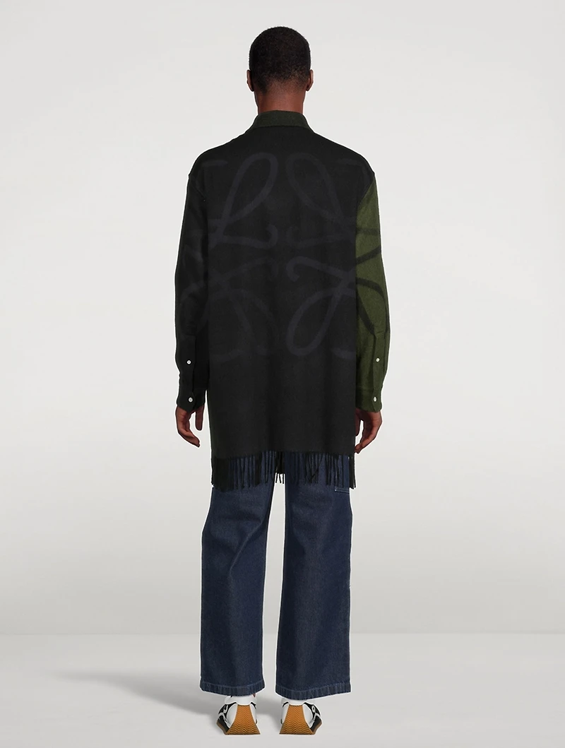 Cashmere And Wool Anagram Blanket Overshirt