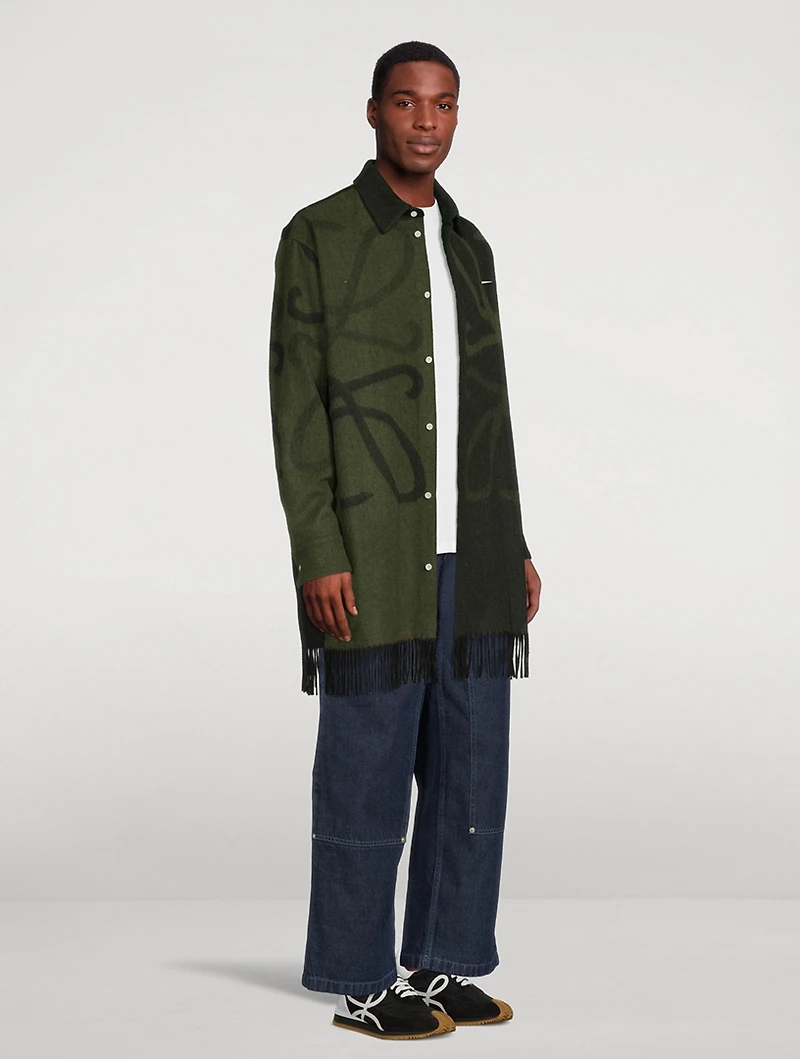 Cashmere And Wool Anagram Blanket Overshirt