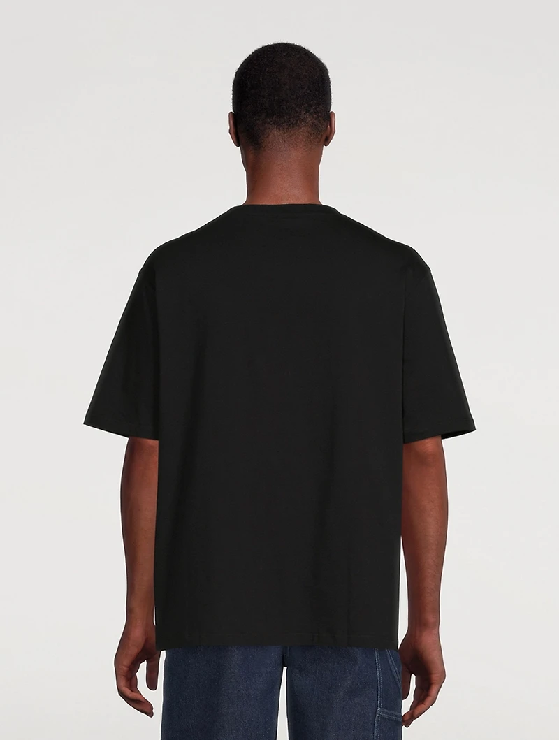 Cotton T-Shirt With Neon Logo