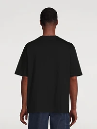 Cotton T-Shirt With Neon Logo