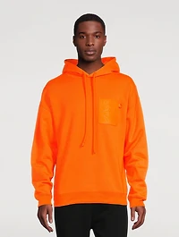 Cotton Hoodie With Leather Pocket