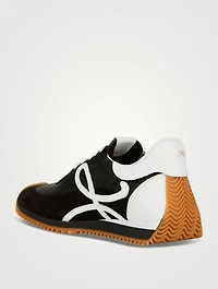 Nylon And Suede Flow Runner Sneakers