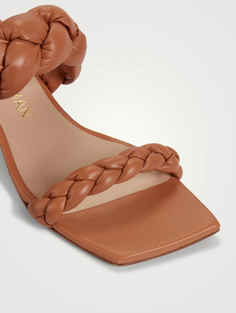 Playa Braided Leather Heeled Mules