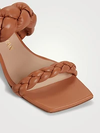 Playa Braided Leather Heeled Mules