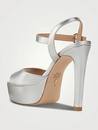 Piper Metallic Leather Platform Sandals