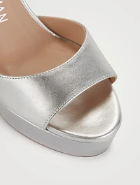 Piper Metallic Leather Platform Sandals