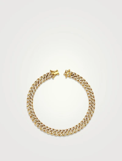 Small 18K Gold Havana Bracelet With Diamonds