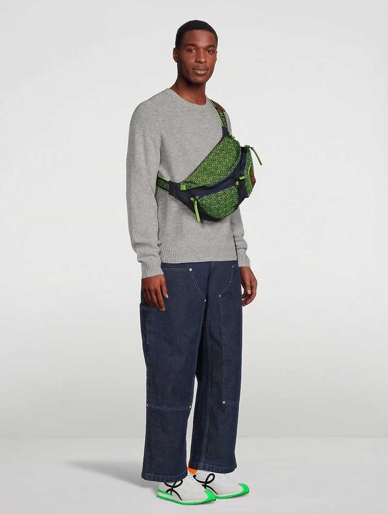 Anagram Jacquard And Nylon Large Belt Bag