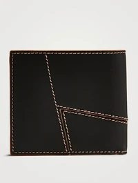 Leather Puzzle Stitches Bifold Wallet