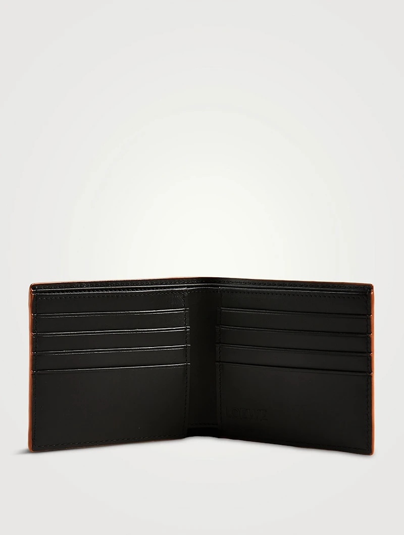 Leather Puzzle Stitches Bifold Wallet