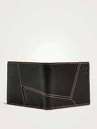 Leather Puzzle Stitches Bifold Wallet