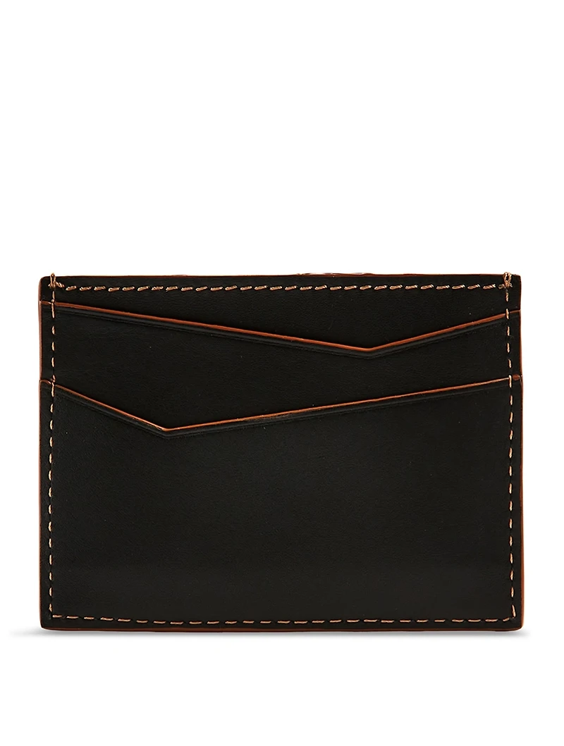 Leather Puzzle Stitches Cardholder