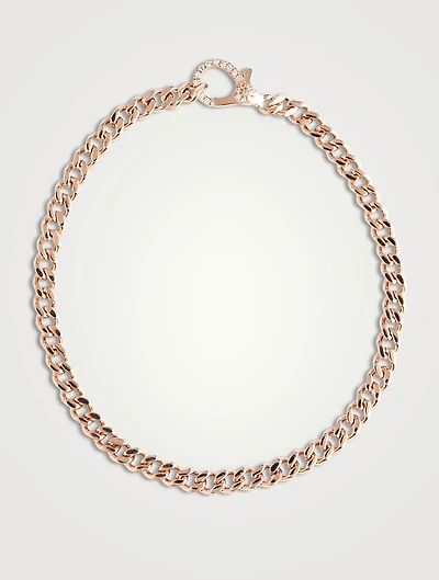 Baby Link 18K Rose Gold DIY Solid Bracelet With Diamonds