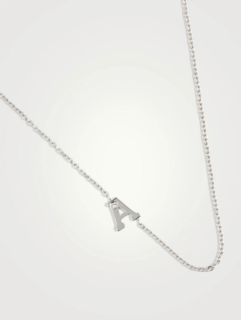 Love Letter 14K Gold Single Diamond A Necklace