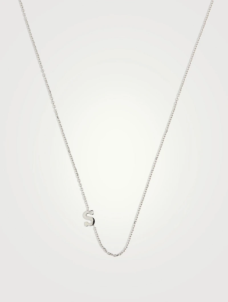 Love Letter 14K Gold Single Diamond S Necklace