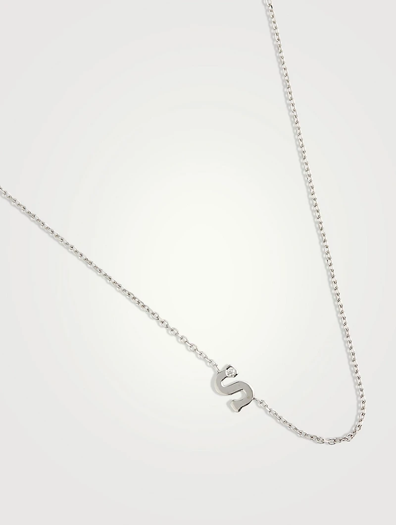 Love Letter 14K Gold Single Diamond S Necklace