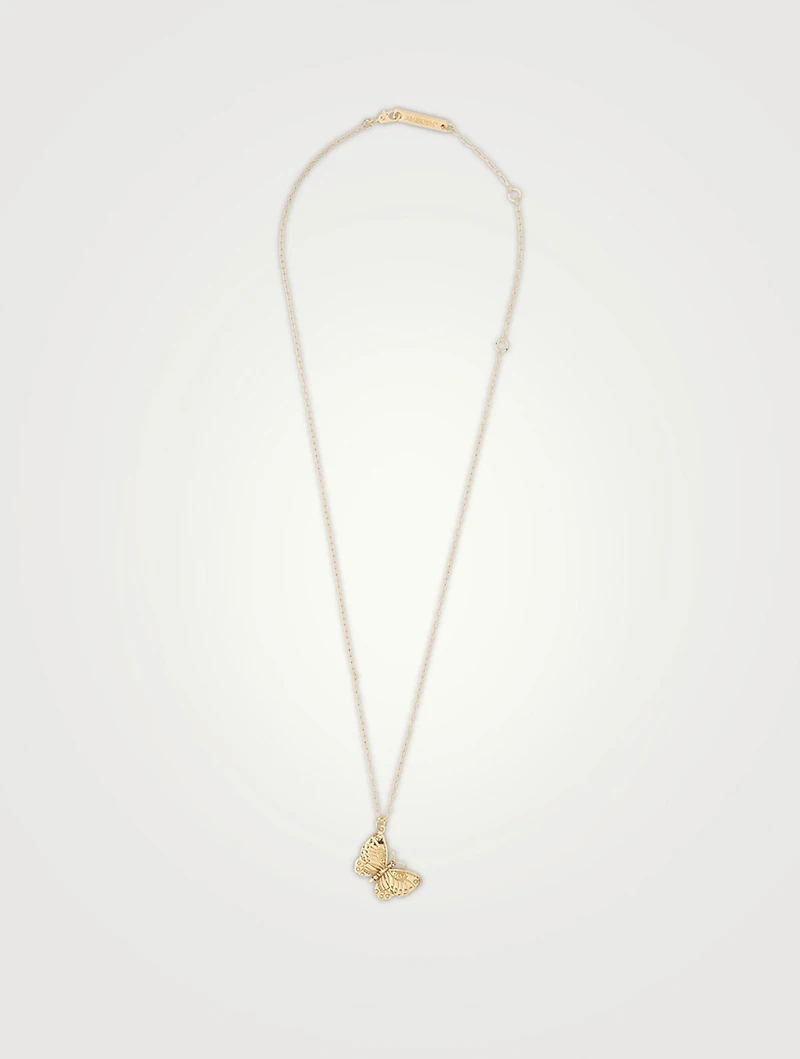 Sterling Silver Small Butterfly Charm Necklace