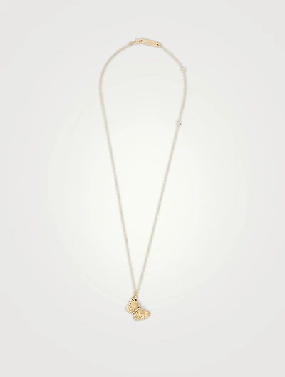 Sterling Silver Small Butterfly Charm Necklace