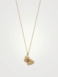 Sterling Silver Small Butterfly Charm Necklace