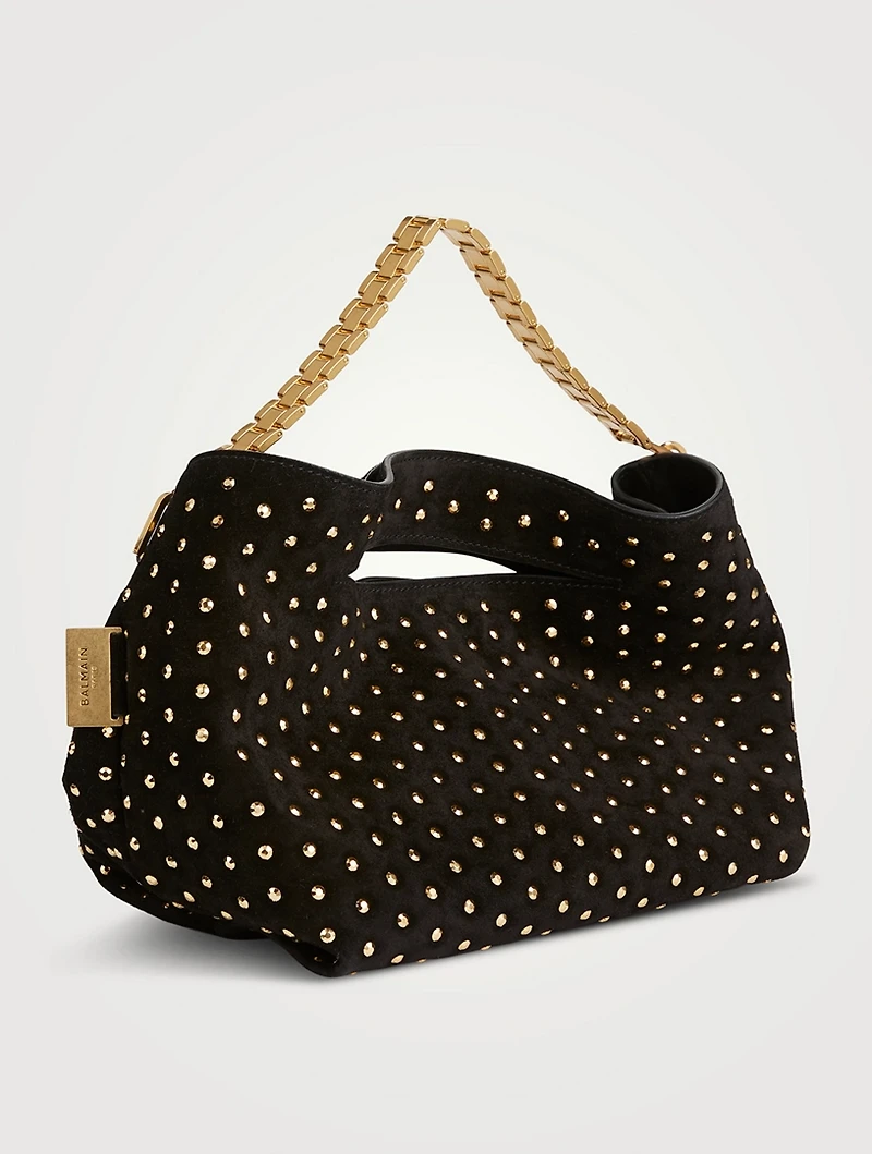 Small Fortune Dots Suede Shoulder Bag