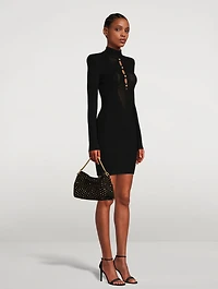 Small Fortune Dots Suede Shoulder Bag