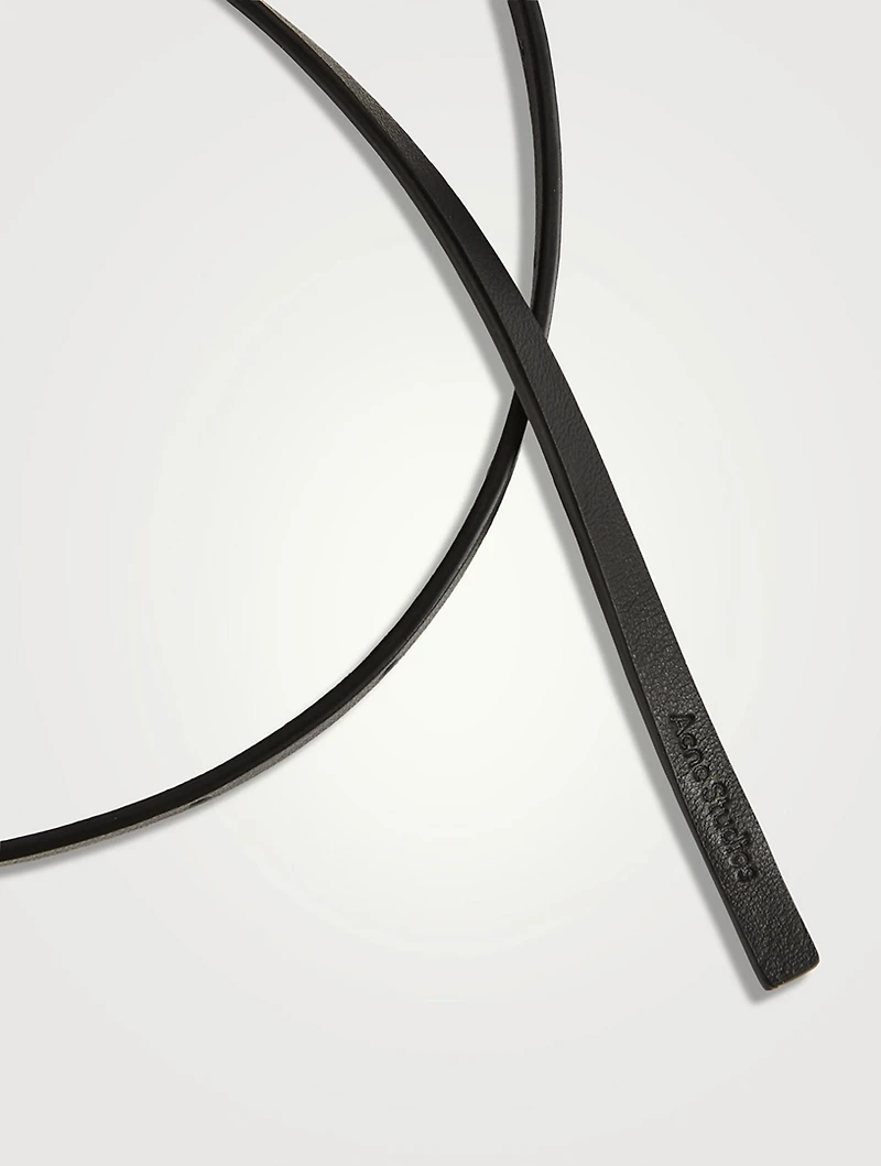 Leather Skinny Belt