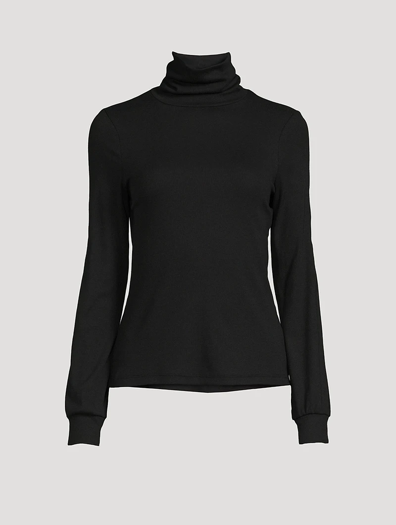 Essential Ribbed Turtleneck Top