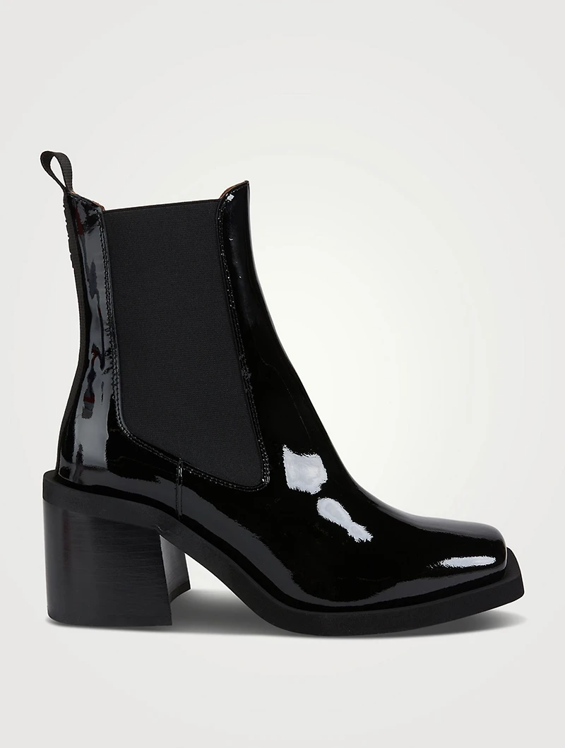 Patent Leather Ankle Boots