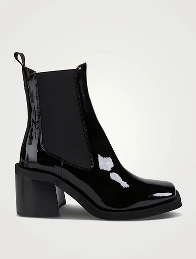 Patent Leather Ankle Boots