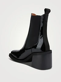 Patent Leather Ankle Boots
