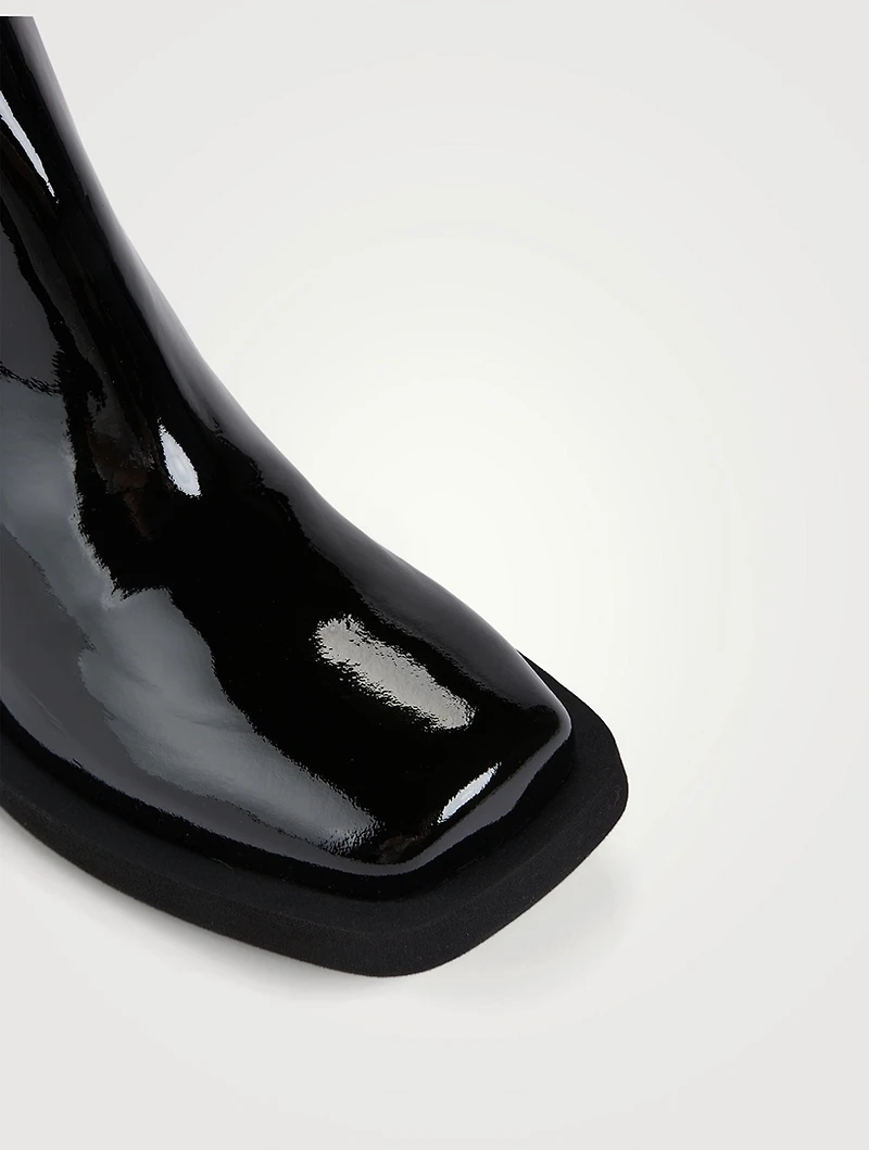 Patent Leather Ankle Boots