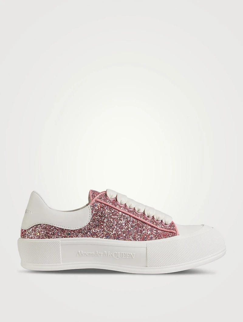 Deck Plimsoll Glitter Sneakers