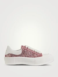 Deck Plimsoll Glitter Sneakers