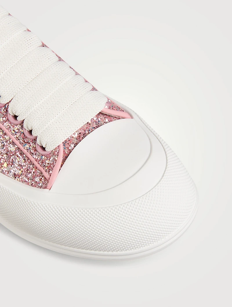 Deck Plimsoll Glitter Sneakers