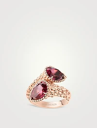 Serpent Bohème Two-Stone Ring With Rhodolite Garnet