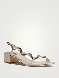 Margot Crystal Leather Sandals