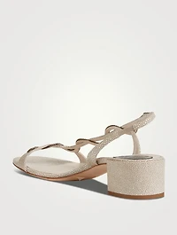 Margot Crystal Leather Sandals