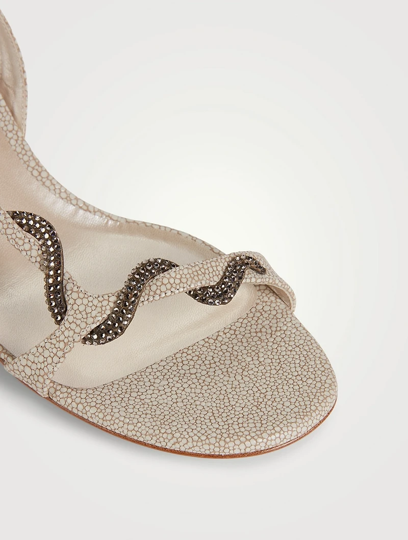 Margot Crystal Leather Sandals