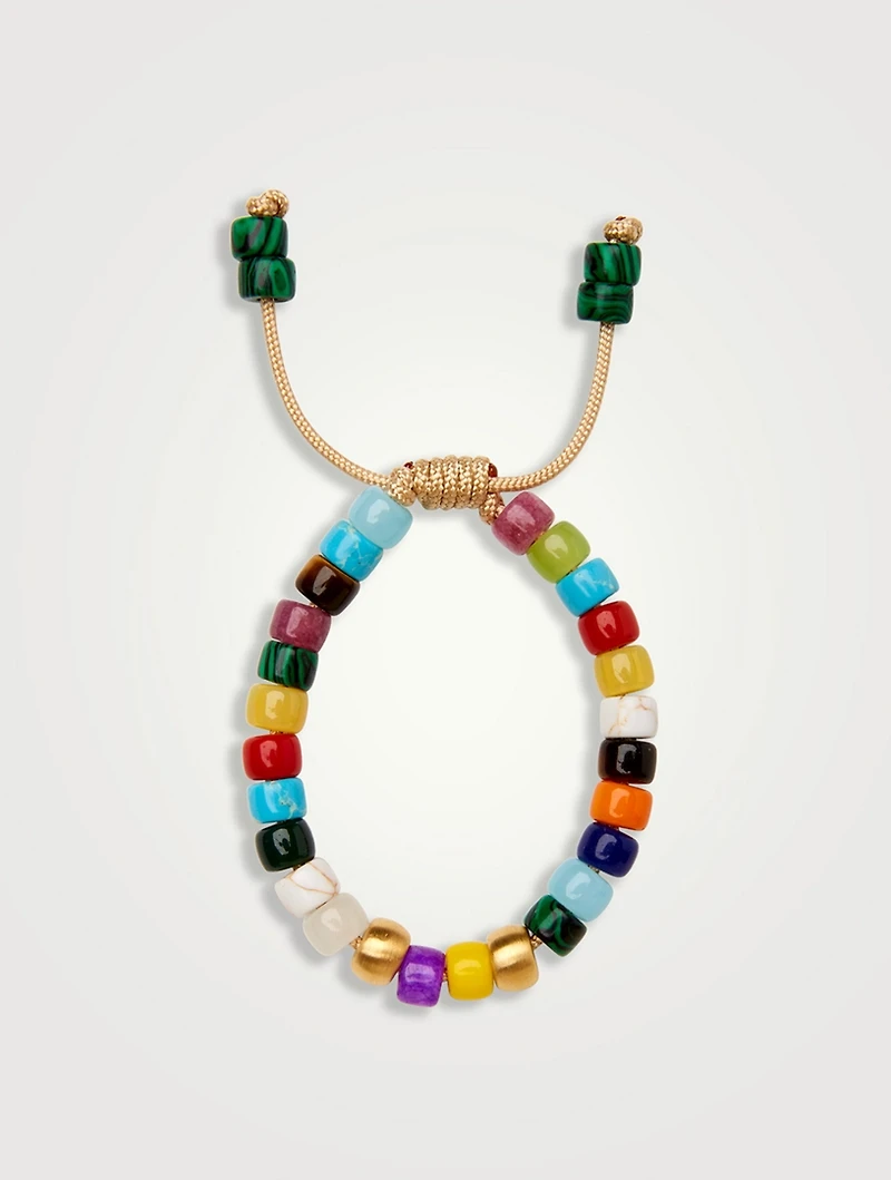 Multi Gemstone Bracelet With 14K Gold