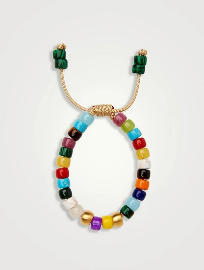 Multi Gemstone Bracelet With 14K Gold