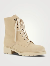 Sabel Suede Lace-Up Ankle Boots