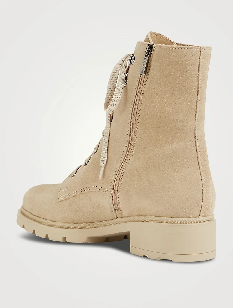 Sabel Suede Lace-Up Ankle Boots
