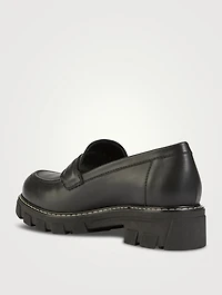 Douglas Leather Lug-Sole Loafers