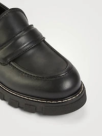 Douglas Leather Lug-Sole Loafers